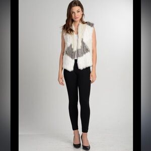 Love Token Jane Genuine Rabbit Fur Vest